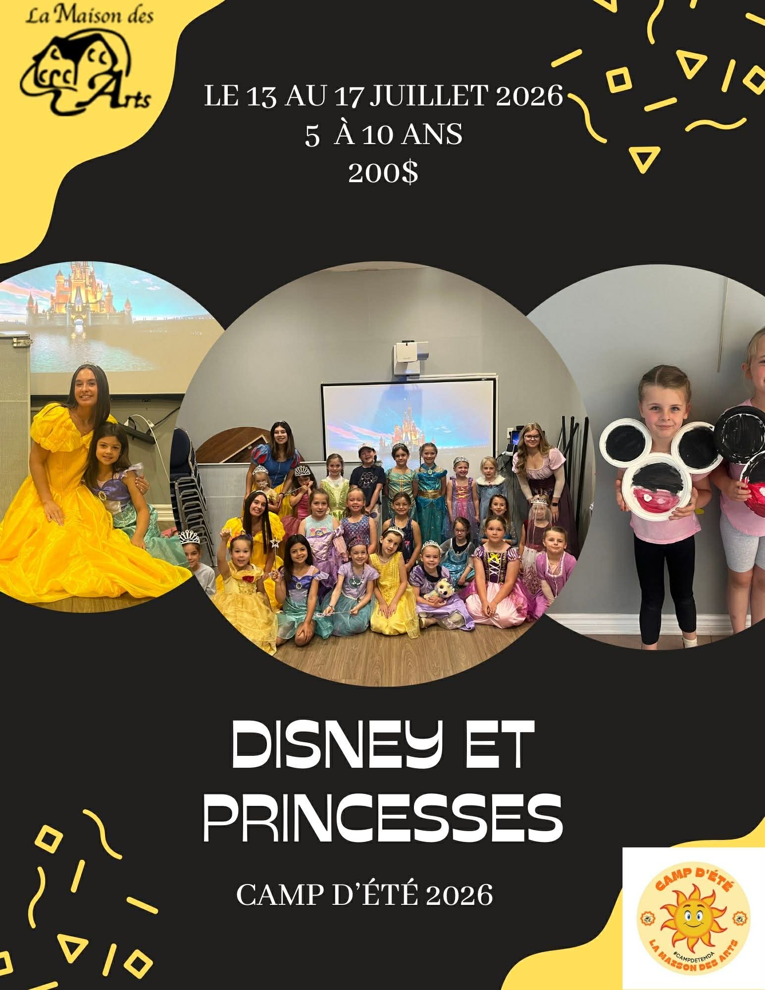 Disney Camp Disney et princesses (13 au 17 juillet 2026) – Image 1