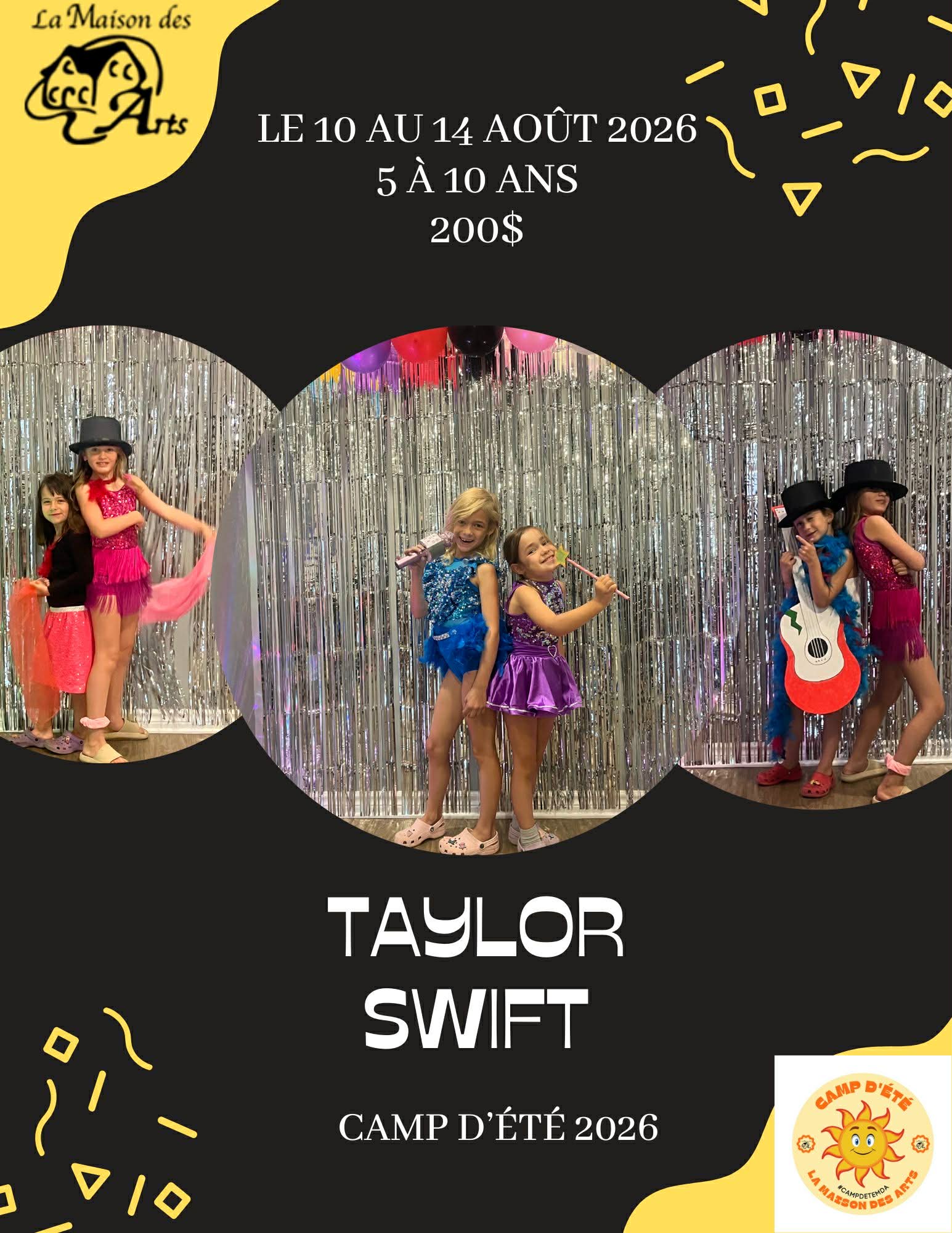 Taylor Swift Camp de Taylor Swift (10 au 14 août 2026) – Image 1