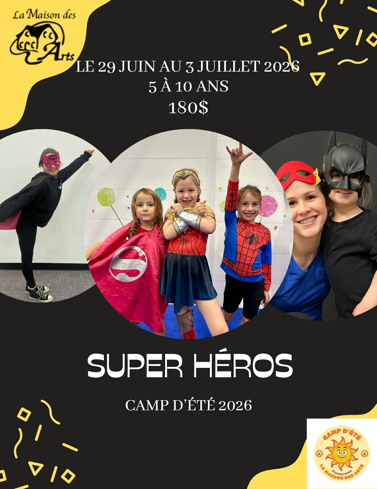Super heros Camp Super-héros (29 juin au 3 juillet 2026) – Image 1