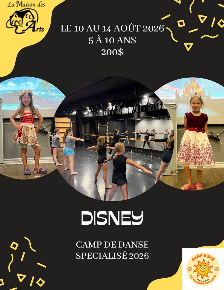Camp de danse Disney (10 au 14 août 2026)
